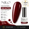 Lakier Hybrydowy Red Glitter – NILO no.84